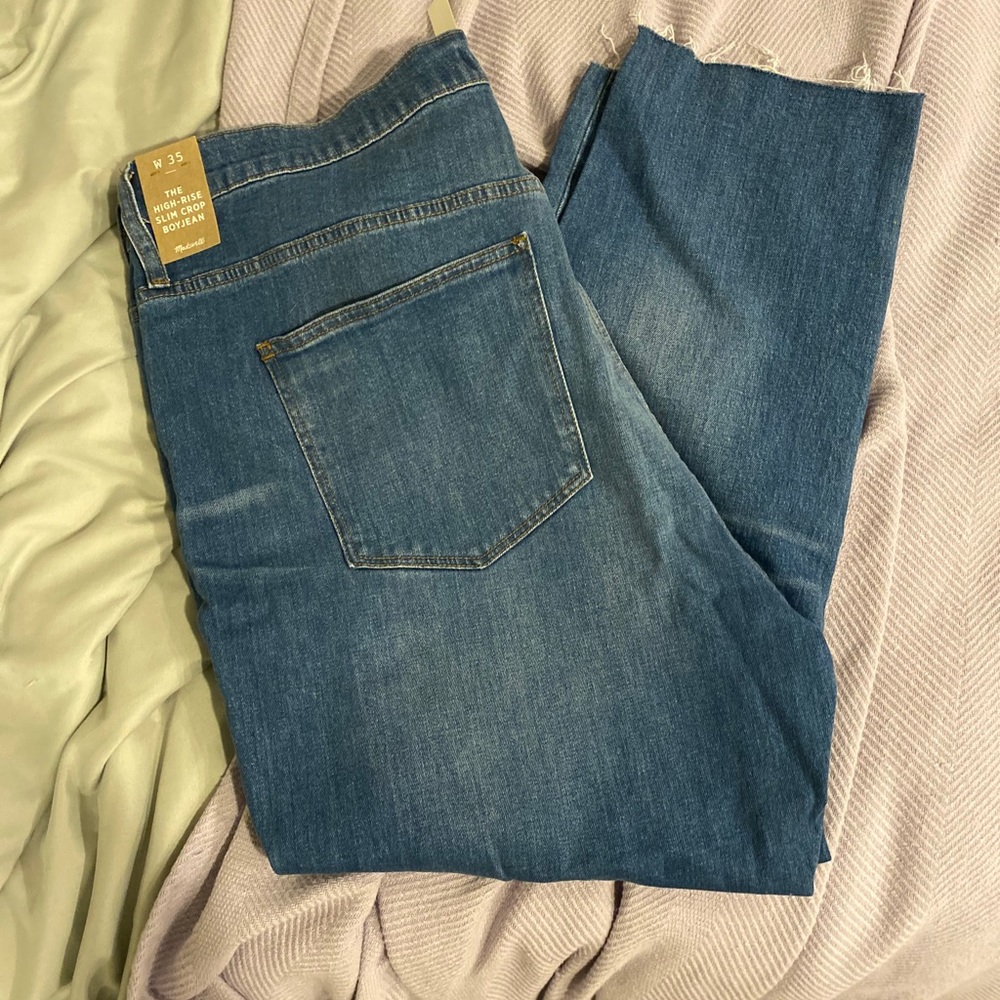 Madewell High-rise Slim Crop Boyjean (Plus size)